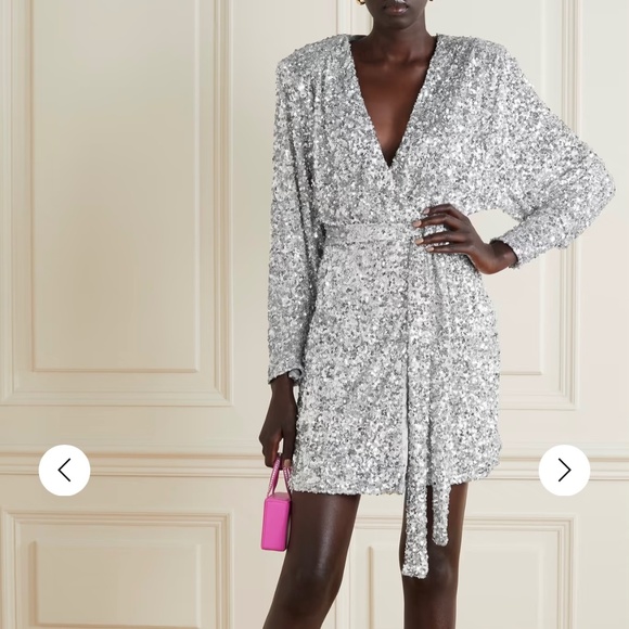 Rotate Birger Christensen Dresses & Skirts - Rotate Birger Christensen silver sequin dress